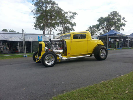 1933 Dodge Coupe cruising the fairgrounds at ASRF Nationals 2013